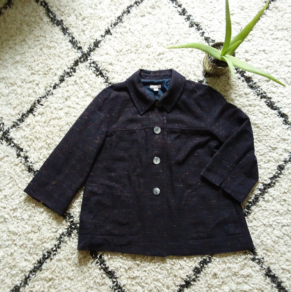 J.Jill textured Plum jacket